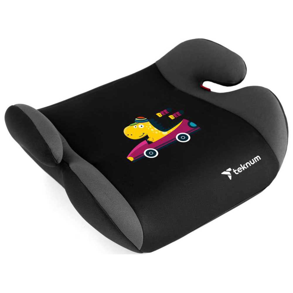 تيكنوم - كرسي السيارة الداعم للأطفال - ديناصور - رمادي
