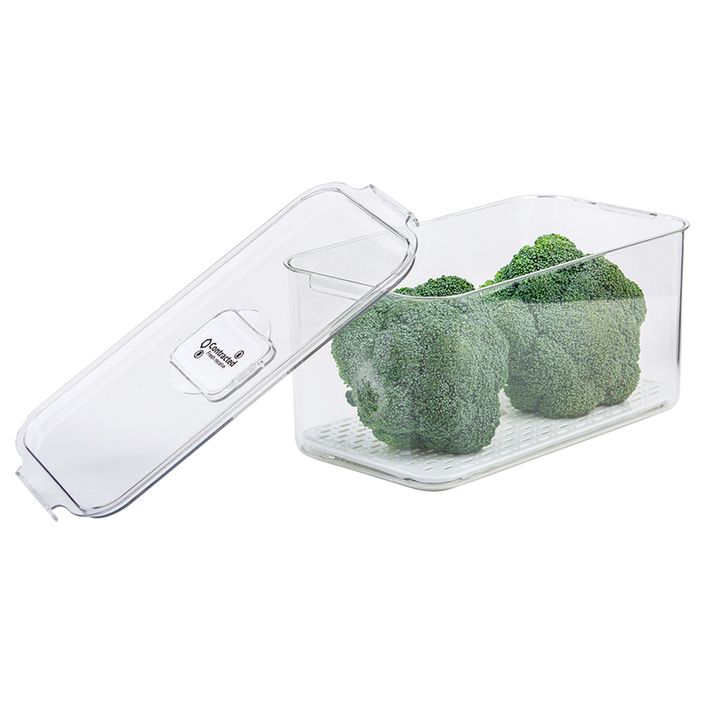 عيش هوم - حافظة تخزين عميقة مع رف تصفية - متوسط