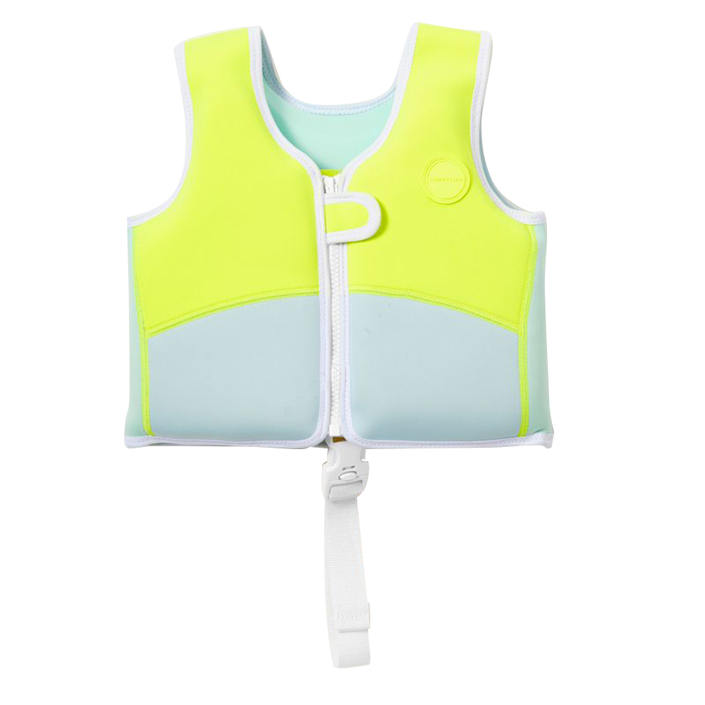 Sunnylife - Salty The Shark Swim Vest - Aqua Neon Yellow