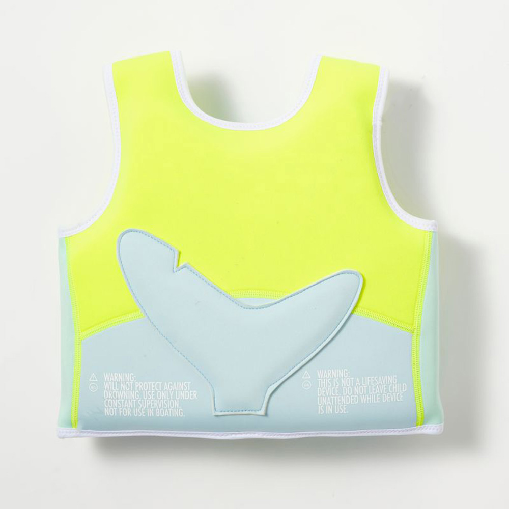 Sunnylife - Salty The Shark Swim Vest - Aqua Neon Yellow