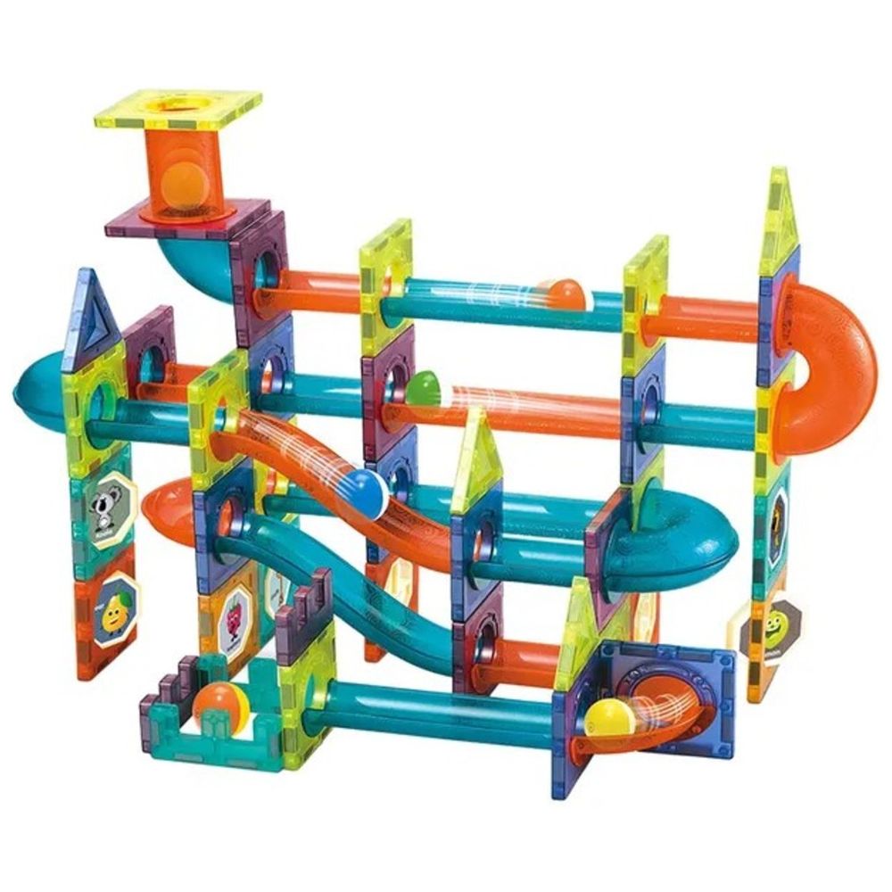 ليتل ليرنرز - مجموعة مكعبات مغناطيسية 96 قطعة لتعلم العلوم والتكنولوجيا والهندسة والرياضيات في المراحل المبكرة