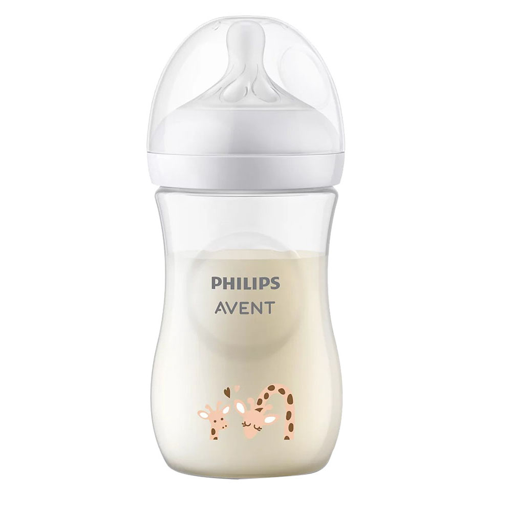 Philips Avent - Natural Response Baby Feeding Bottle 260ml - Giraffe Design