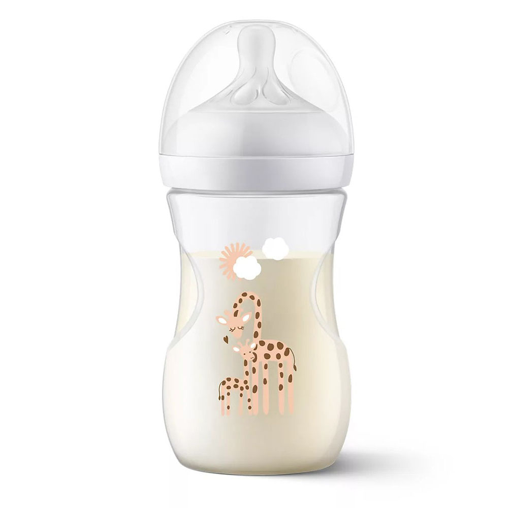 Philips Avent - Natural Response Baby Feeding Bottle 260ml - Giraffe Design