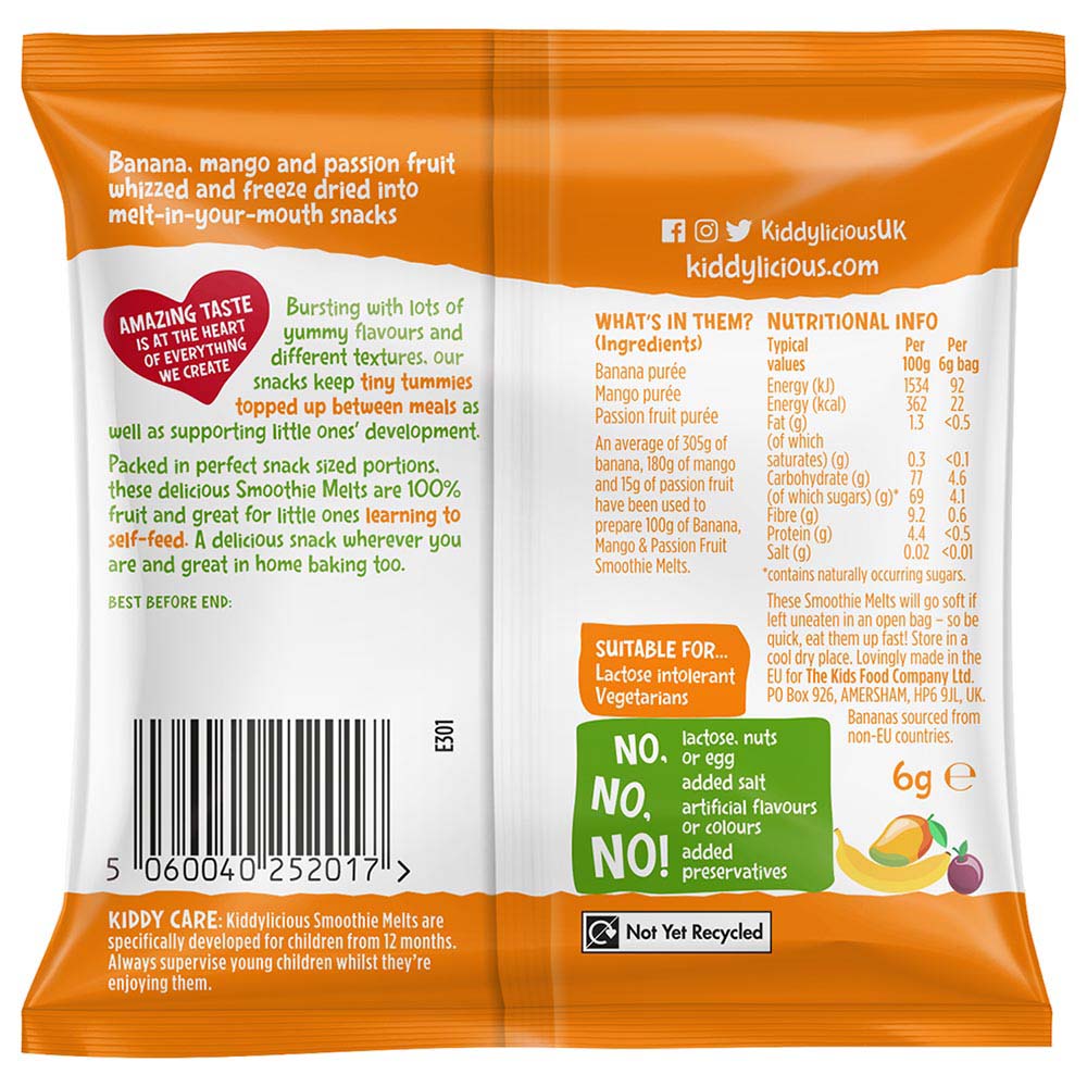 كيديليشوس مكعبات سموذي الفواكه 6غ