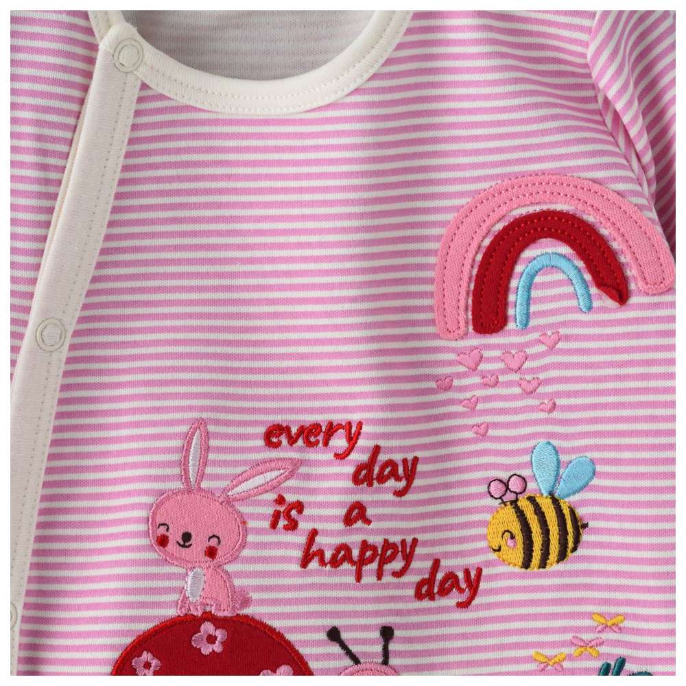 Boo Boo - 2pc-Set - Baby Girl Jumpsuit & Hat - Pink