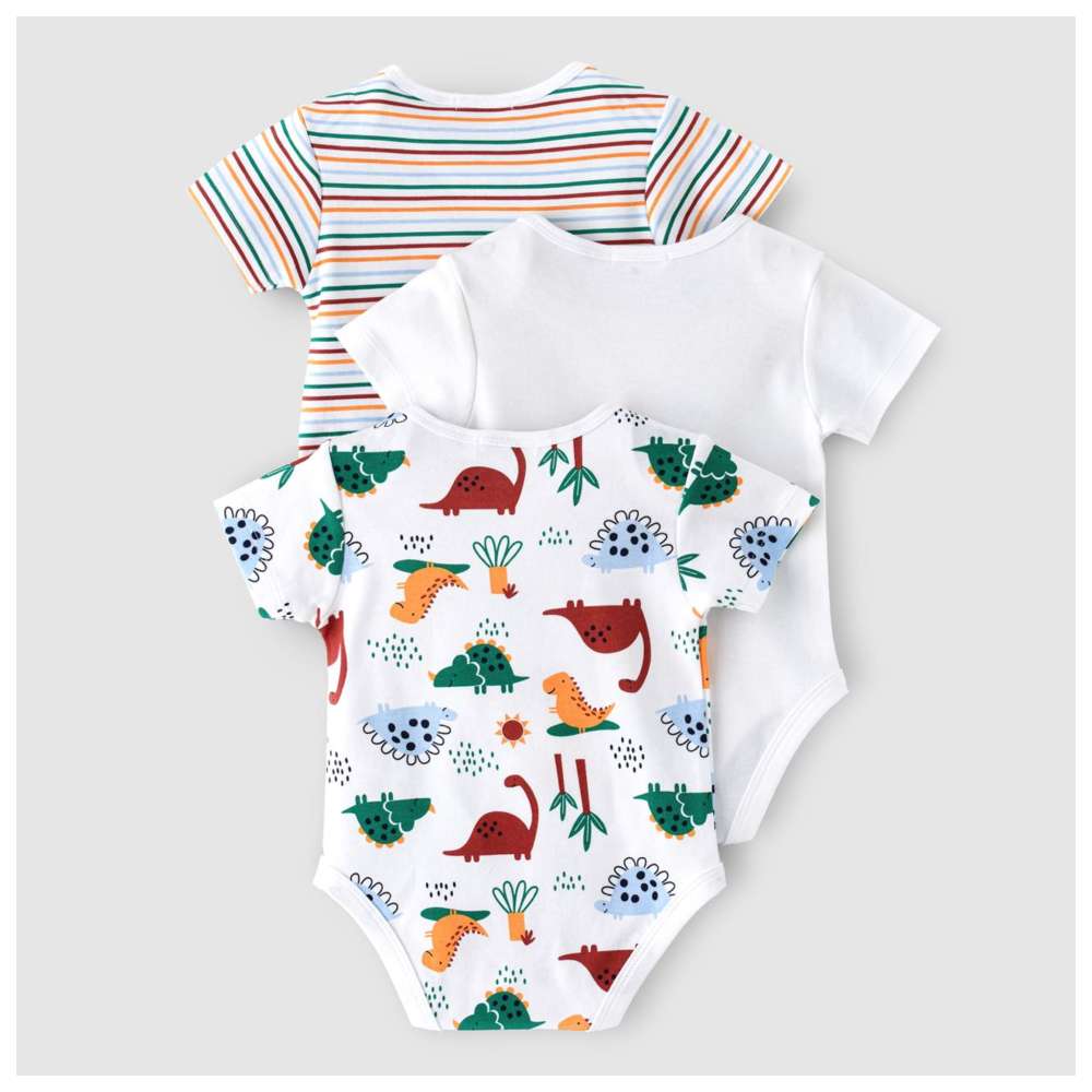 بو بو - طقم 3 قطع - بدلة أطفال بأكمام قصيرة