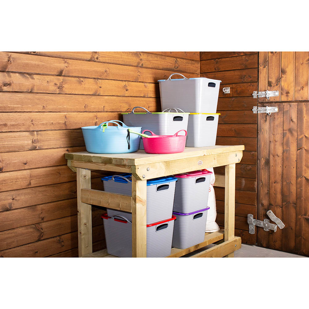 ريد غوريلا - صندوق تخزين ستاك آند ستور - 25 لتر - أزرق