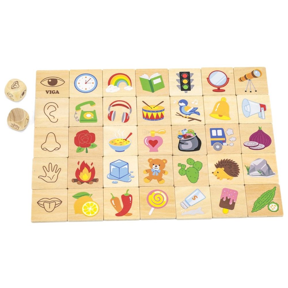 Viga - Learning Senses Mix & Match Puzzle - 35pcs