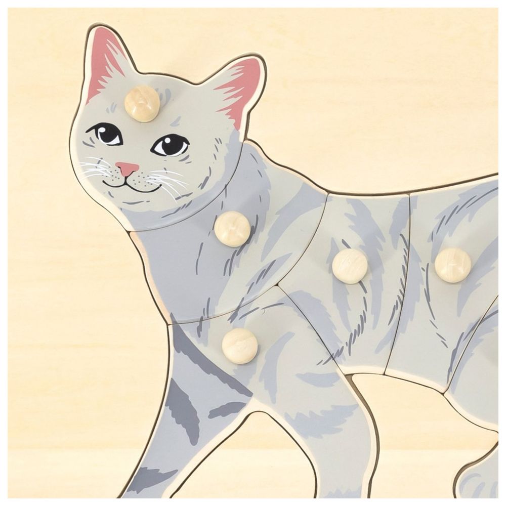 Viga - Montessori Cat Puzzle Set - 8pcs