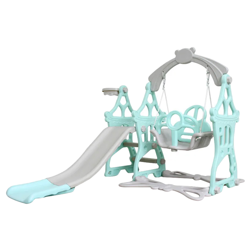 Buddiez - 3-in-1 Play N Go Slide with Swing & Basketball - Bear