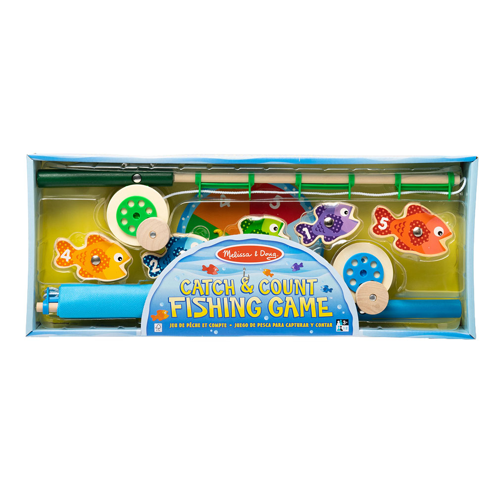 لعبة صيد السمك الخشبية من ميليسا آند دوغ - 12 قطعة