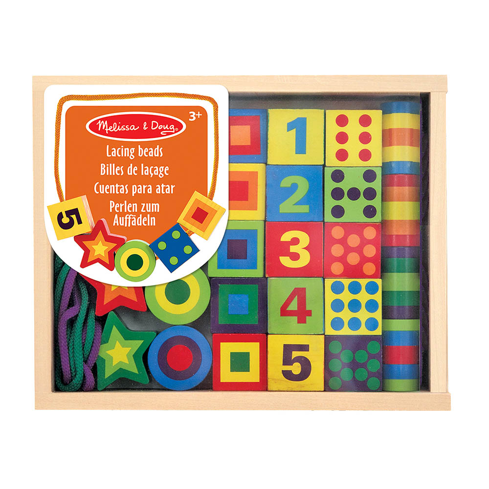 مجموعة خرز خشبية تعليمية من ميليسا آند دوغ - 29 قطعة
