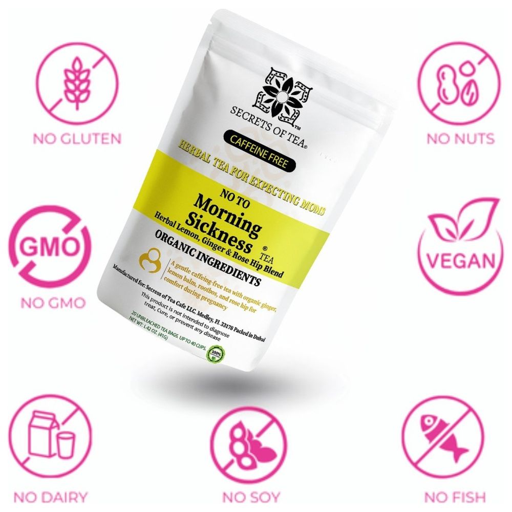 Secrets Of Tea - Morning Sickness Tea - Lemon Ginger - 40G