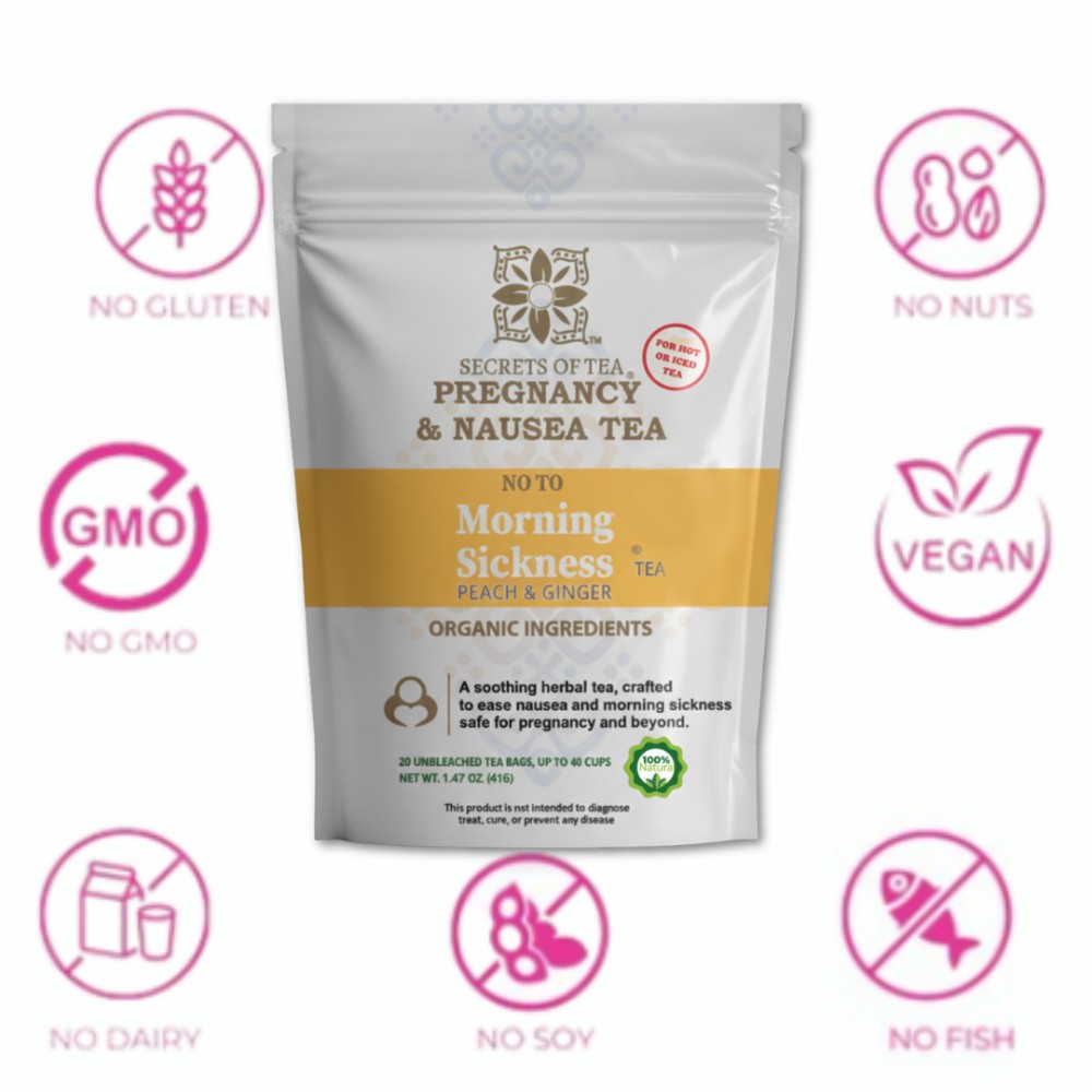Secrets Of Tea - Morning Sickness Tea - Peach & Ginger