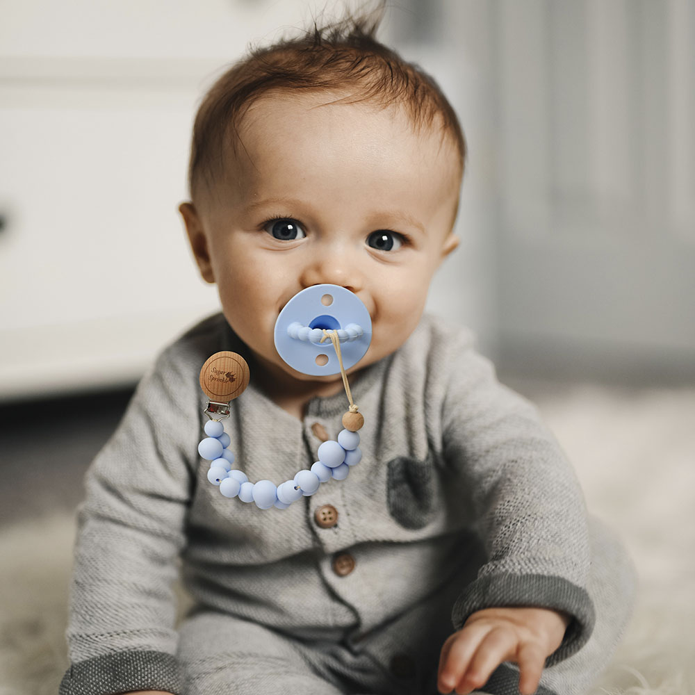 Sugar Sprinkle -  Blueberry Pacifier Clip