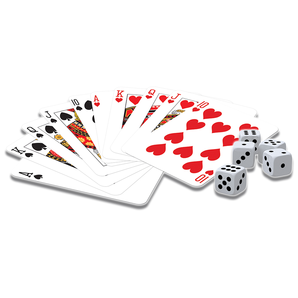 Merchant Ambassador - Classic Games - 2 Decks Playing Cards & 5 Dice