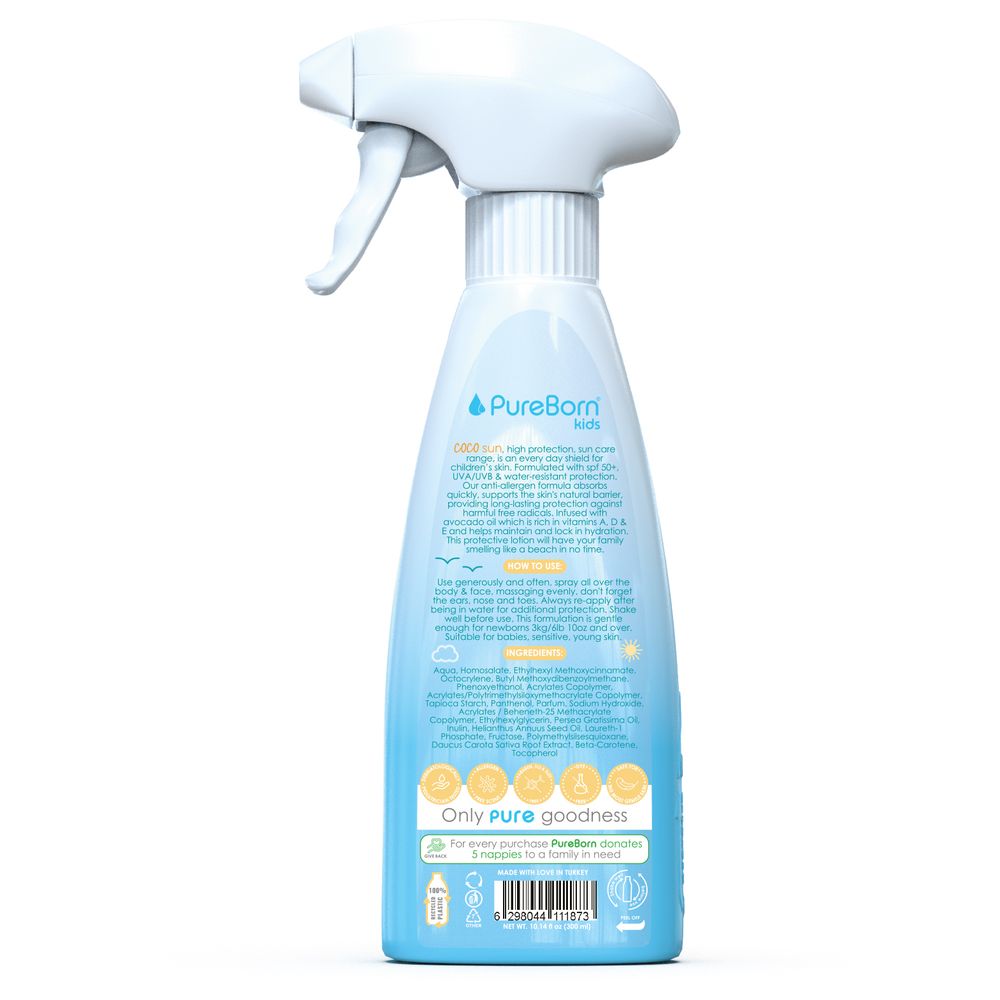 PureBorn - SPF 50+ Baby Sunlotion Spray - 300ml