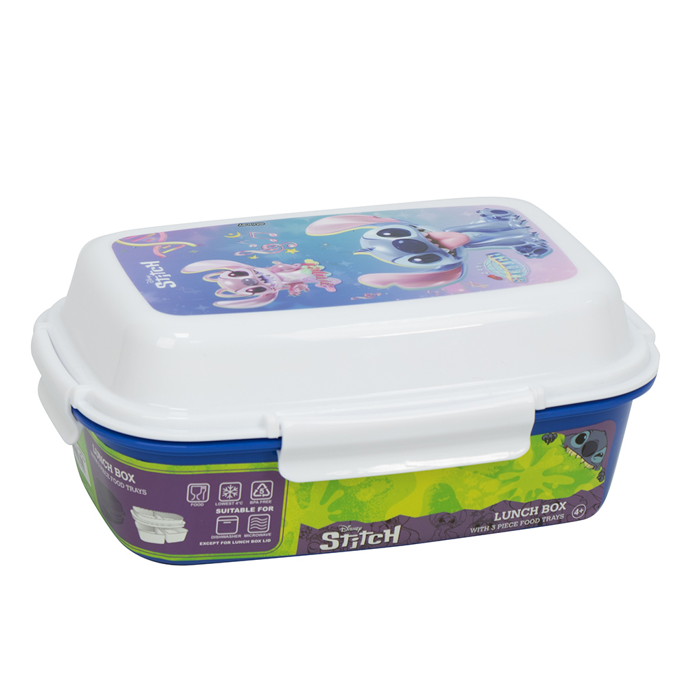 Disney - Stitch 4 Compartment Lunch Box - Blue