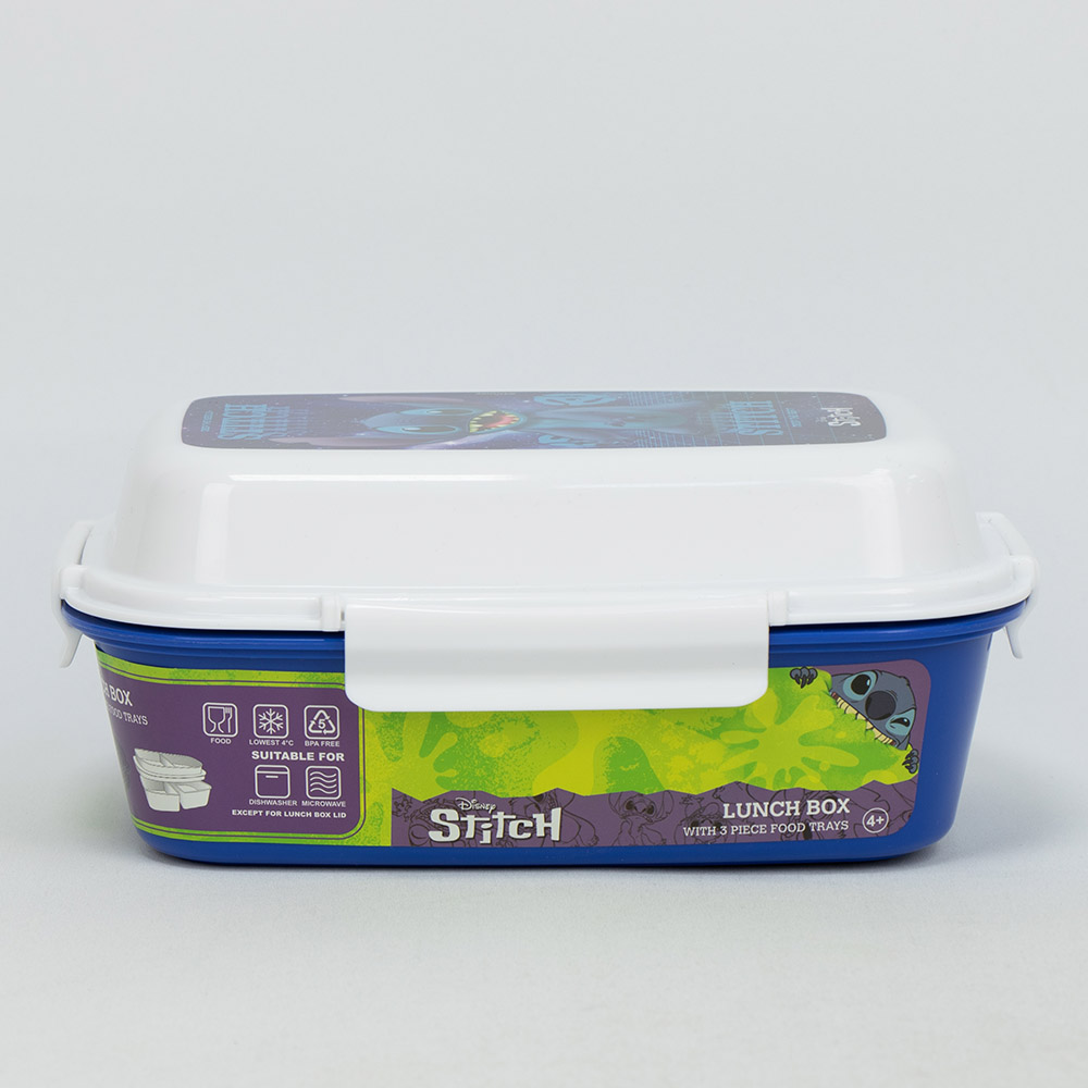Disney - Stitch Themed 4 Compartment Lunch Box