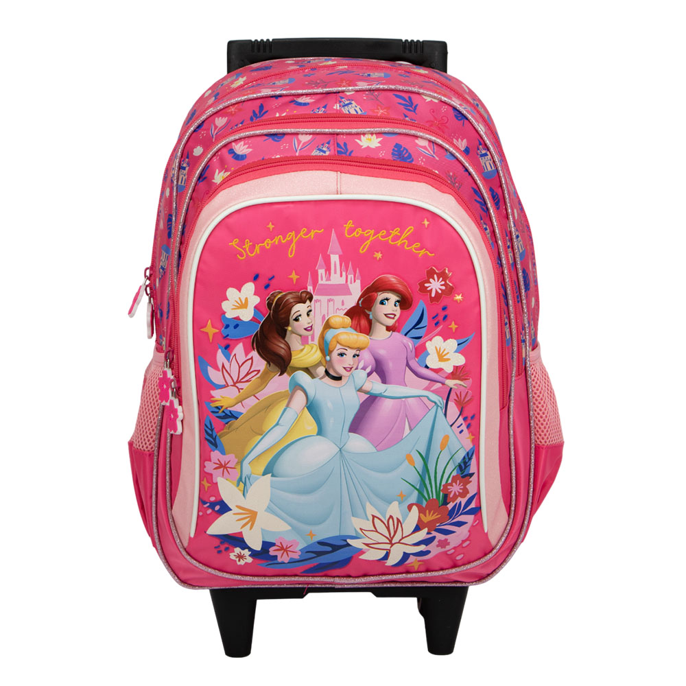 ديزني برينسيس - شنطة ظهر بعجلات للأطفال - 16 إنش/41 سم