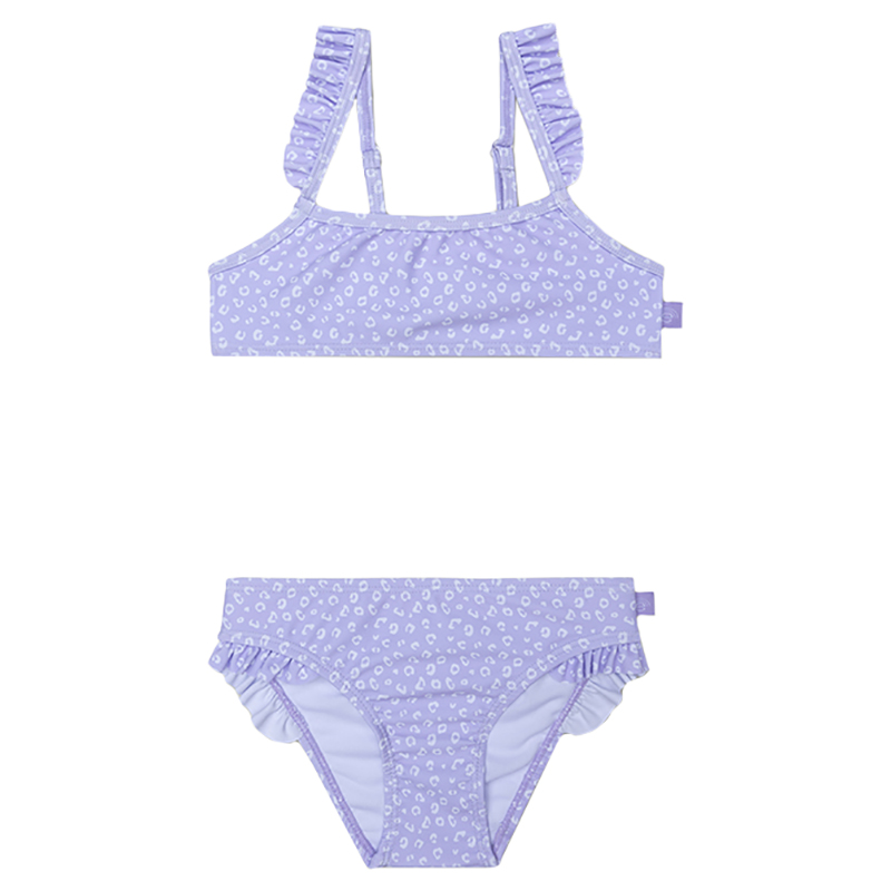 سويم إيسينشالز - ملابس سباحة قطعتين للبنات - نمر - بنفسجي