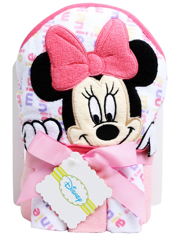 منشفة حمام مع غطاء للرأس برسمة ميني ماوس من ماركة بلاي غرو