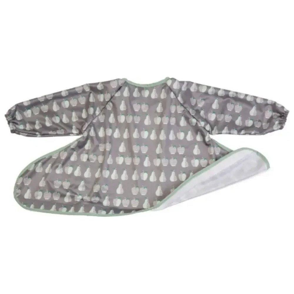 Tidy Tot - Bib - Apples & Pears - Dove Grey