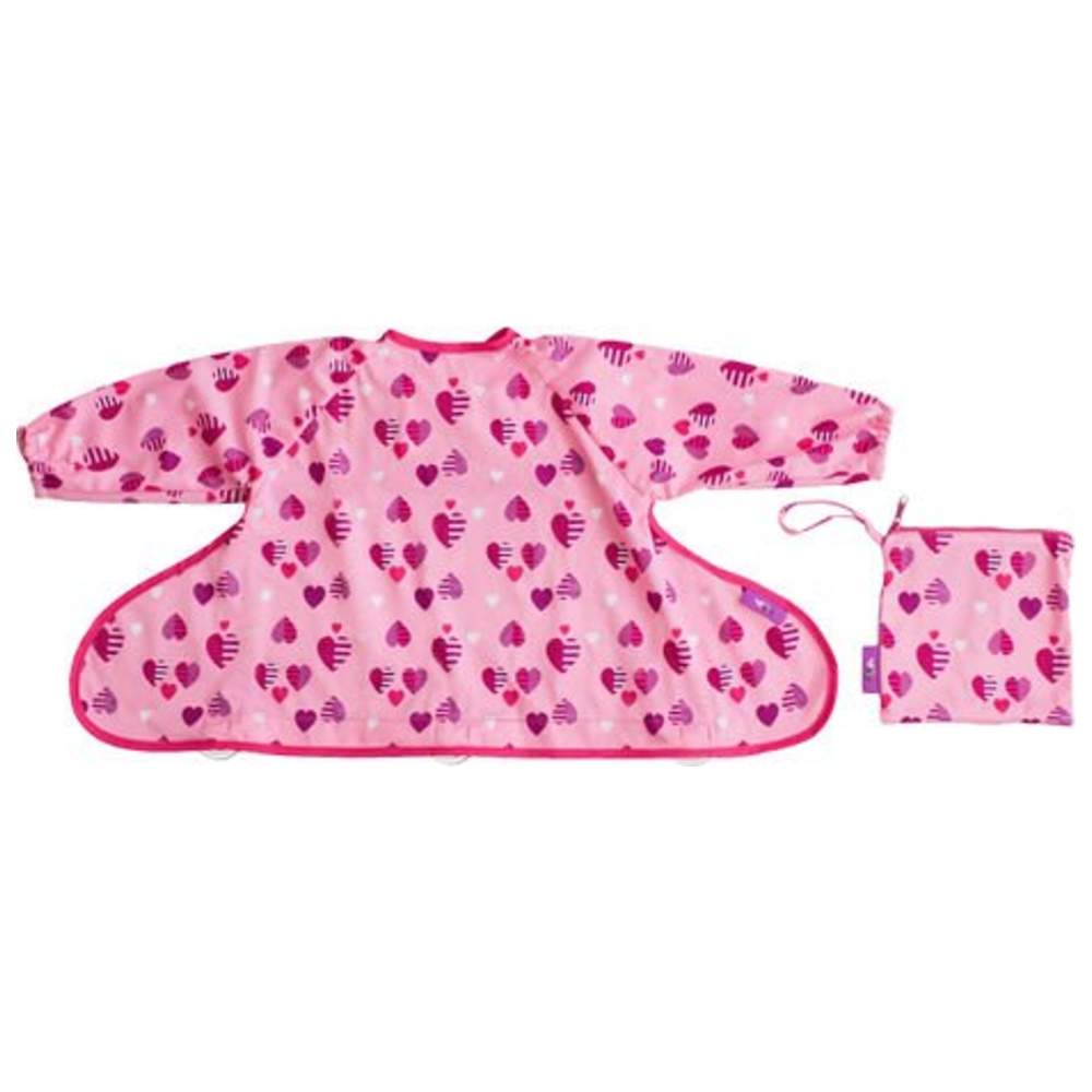 Tidy Tot - Cover & Catch Bib - Pink Hearts