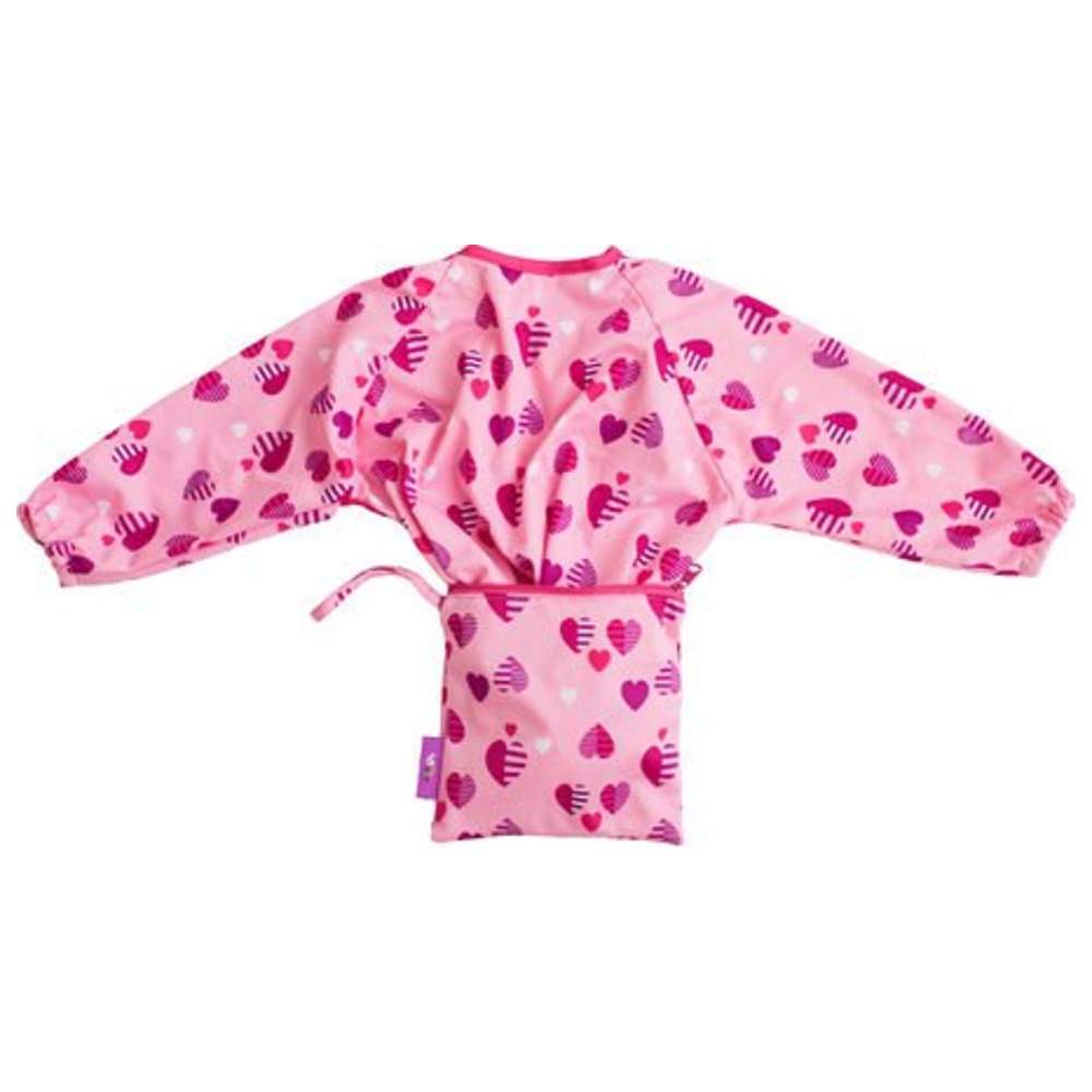 Tidy Tot - Cover & Catch Bib - Pink Hearts