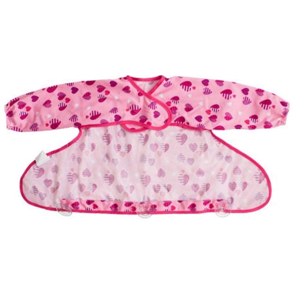 Tidy Tot - Cover & Catch Bib - Pink Hearts