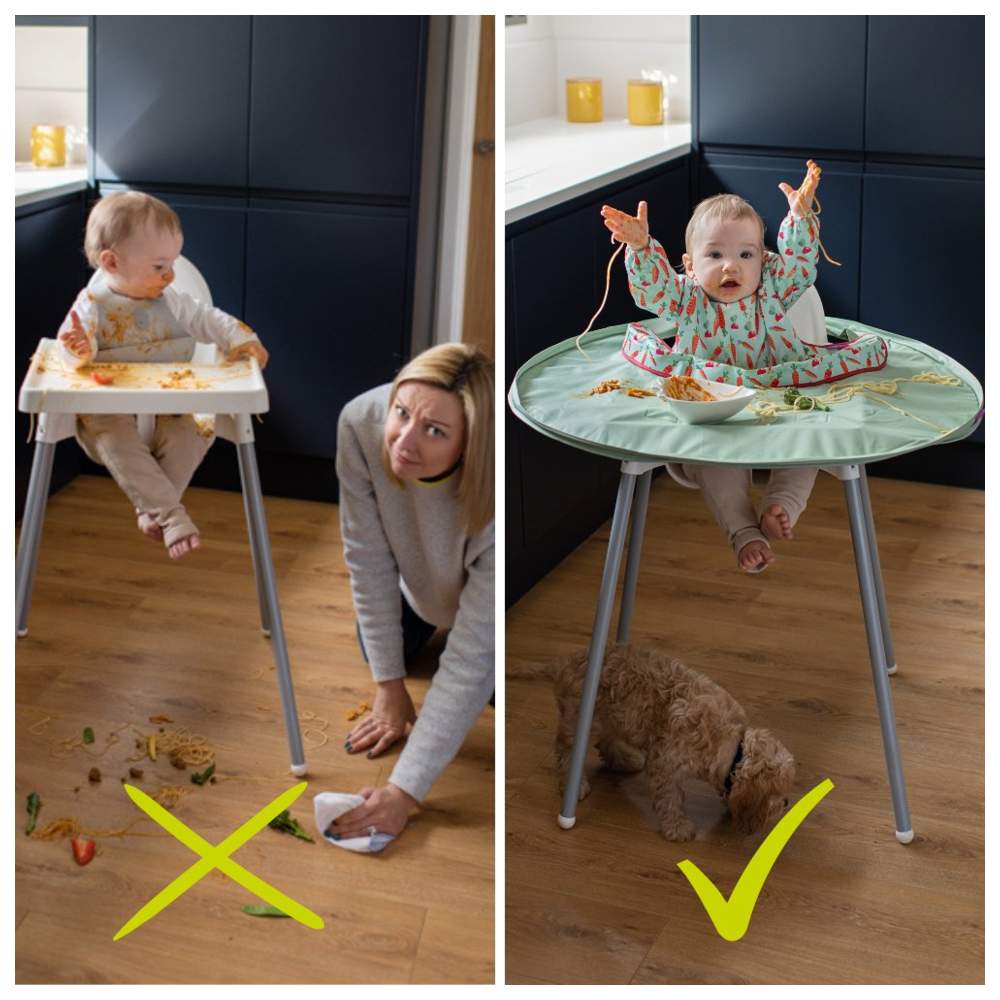 Tidy Tot - Tidy Tot Bib & Tray Kit with Storage Bag - Green