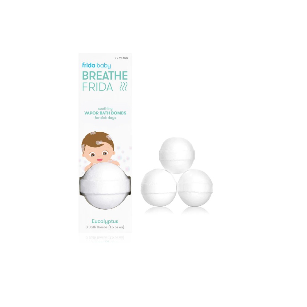 Fridababy - Breathe Frida Natural Vapor Bath Balls For Sick Day - Eucalyptus & Lavender - Pack of 3