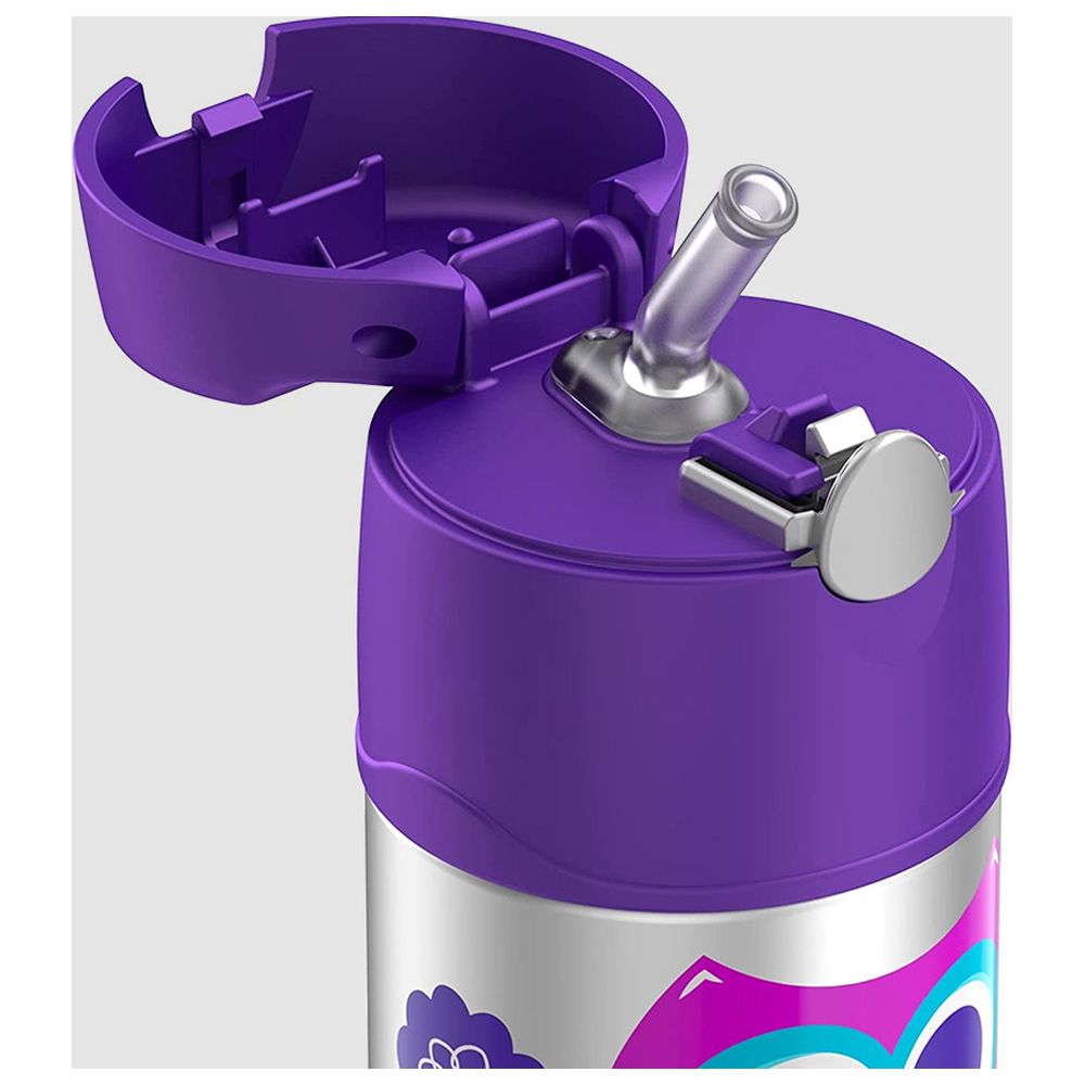 Thermos - Stainless Steel Water Bottle Owl - Purple - 355ml