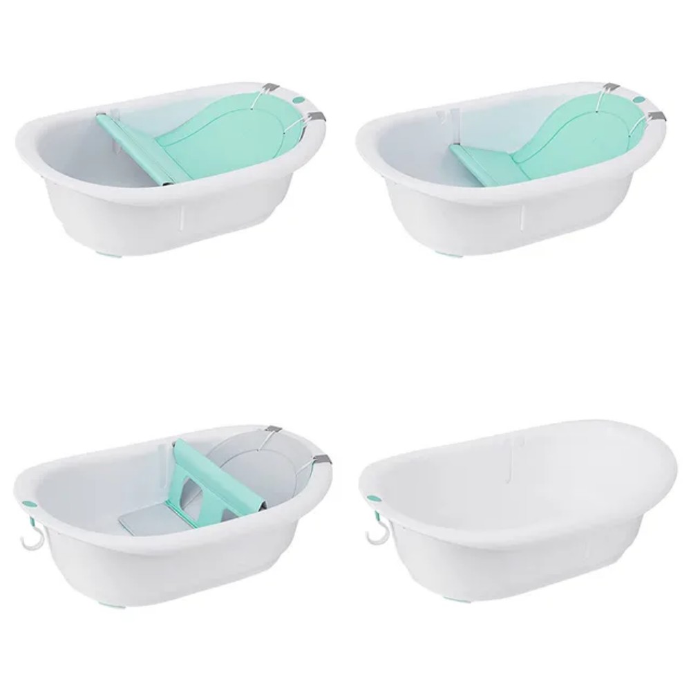 Fridababy - 4-in-1 Grow-With-Me Bath Tub - Adjustable, Quick-Dry, Non-Slip