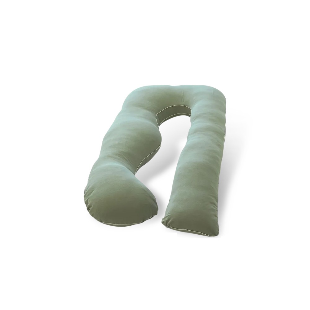 Pharmedoc - Jersey Cotton U Shape Full Body Pillow - Sage