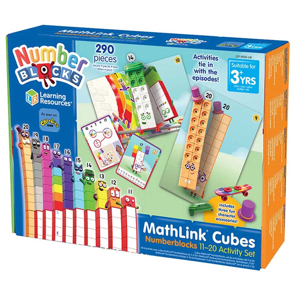 Learning Resources Mathlink Cubes Number Blocks 11-20 - 290 pcs