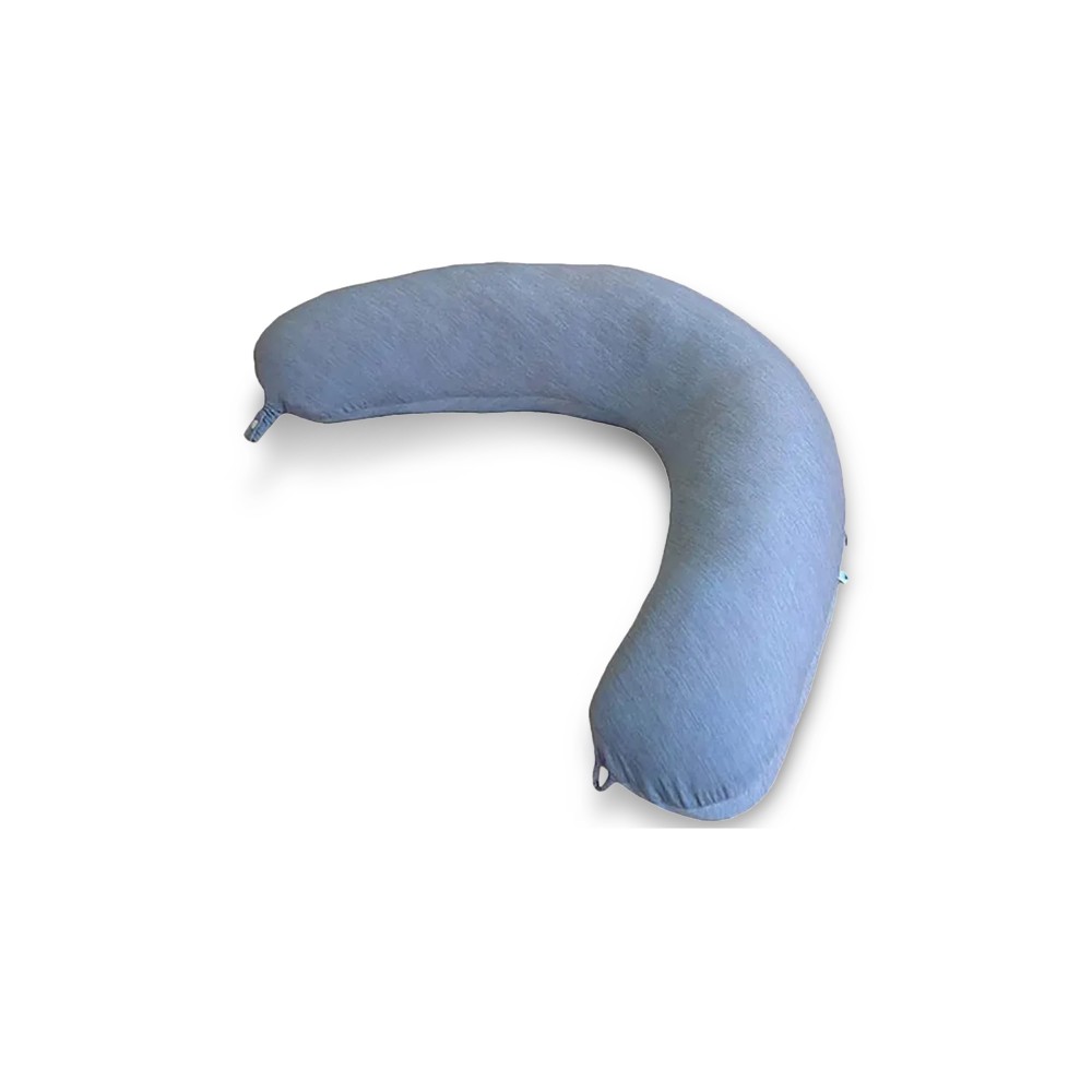 Pharmedoc - Cooling Fabric Crescent Full Body Pillow - Dark Grey