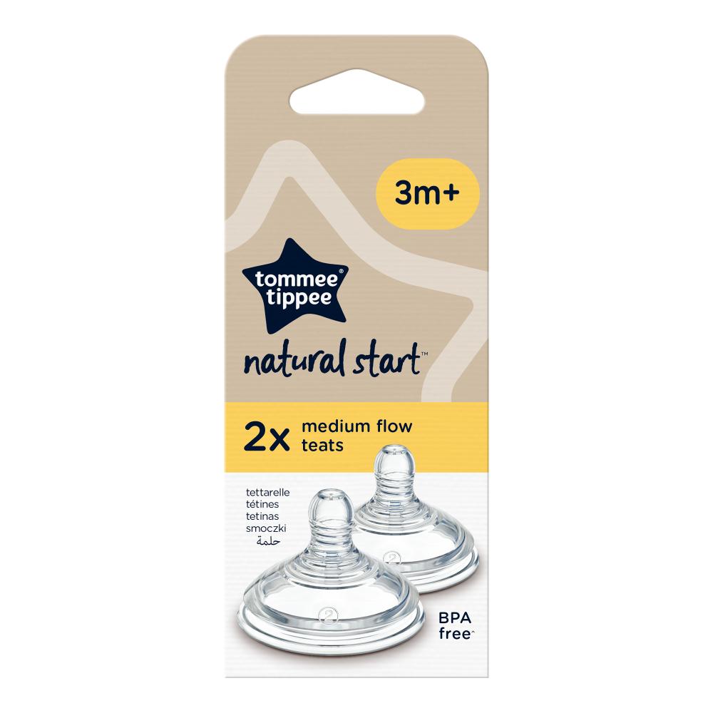Tommee Tippee - Bottle Teats - Medium Flow 3m+ - Pack of 2