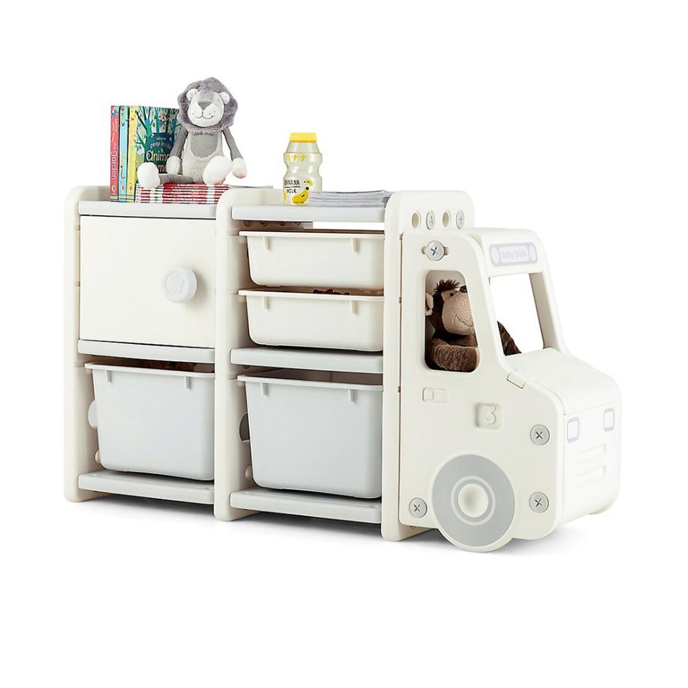 Bumble & Bird - Truck Themed Toy Storage Rack With 8 Bins