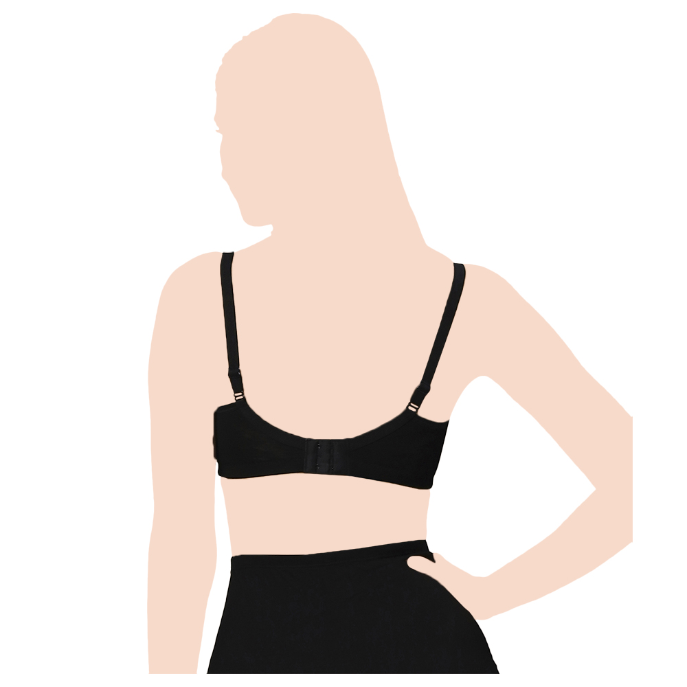 تامي - حمالة صدر للرضاعة الطبيعية مصنوعة من القطن الخيزران - الأسود