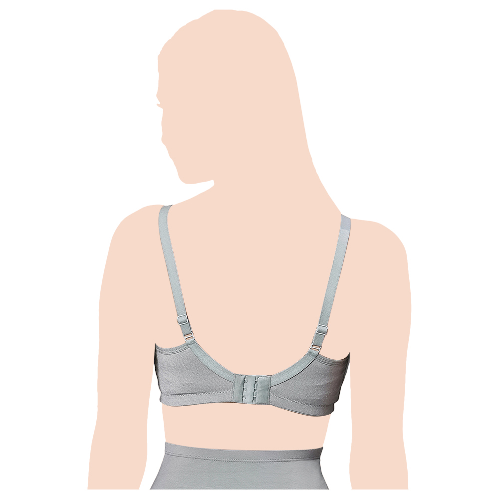 تامي - طقم ملابس داخلية وحمالة صدر للنساء الحوامل - قطعتين - رمادي