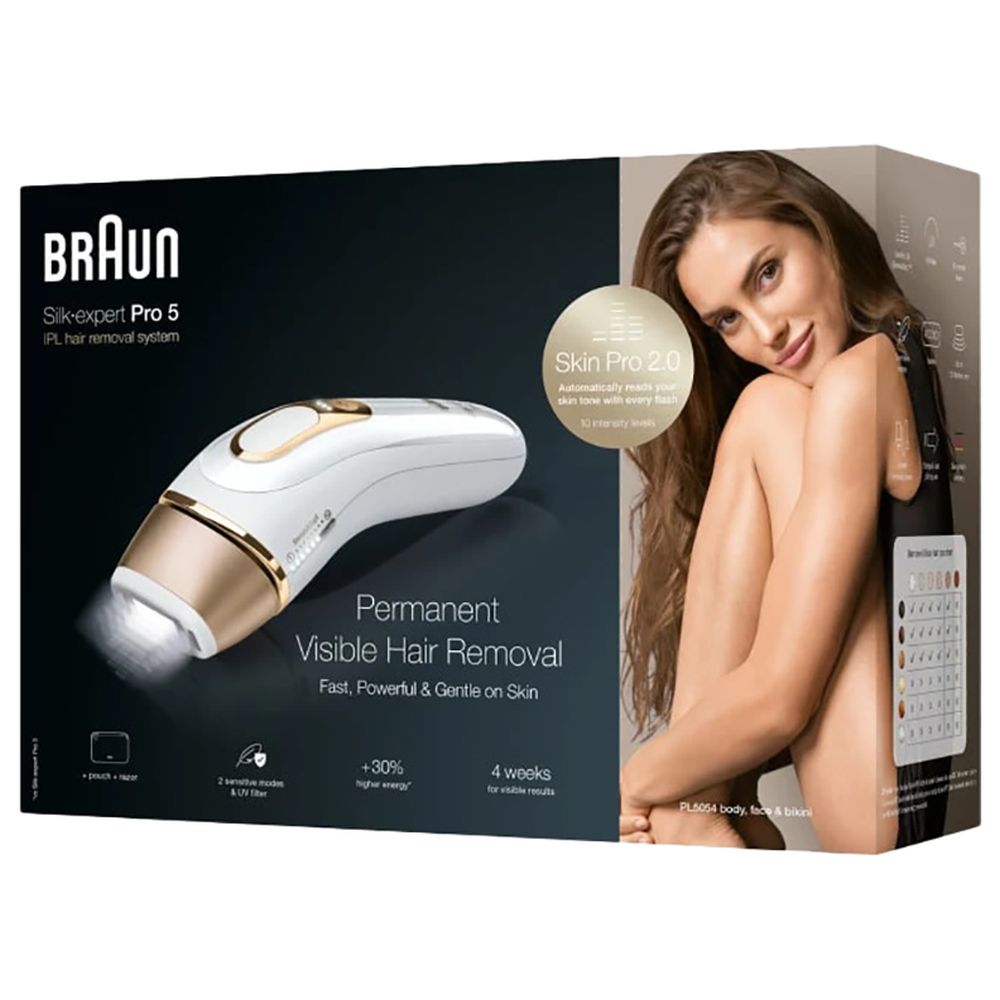 Braun PL5054 Silk Expert Pro 5 IPL with 2 Extras - White
