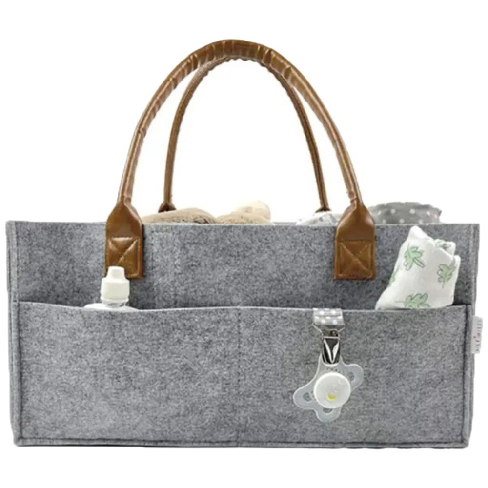 Bumble & Bird - Diaper Caddy Organizer - Grey/Brown