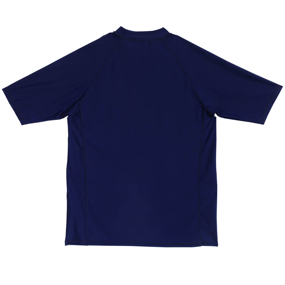 تركواز - سترة حماية للسباحة بأكمام قصيرة للرجال - أزرق