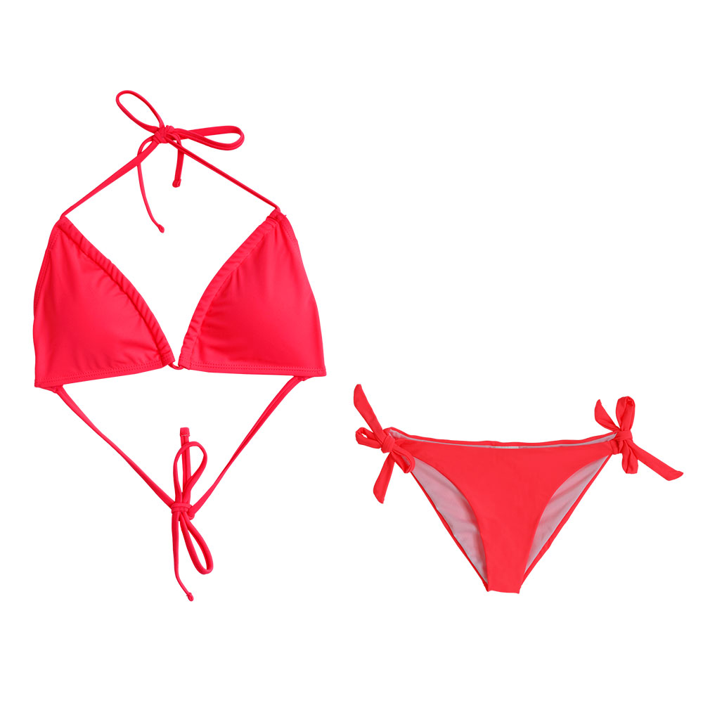 تركواز - طقم ملابس سباحة بكيني - برتقالي - قطعتين