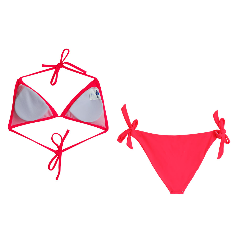 تركواز - طقم ملابس سباحة بكيني - برتقالي - قطعتين