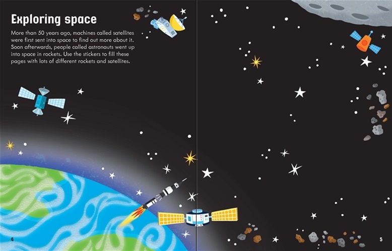 Usborne Books - First sticker book: Space