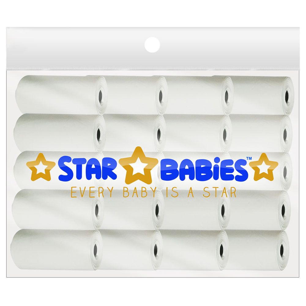 Star Babies Scented Nappy Bag Pack of 20/300 Bags - White