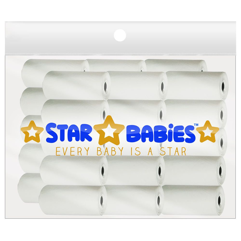 Star Babies Scented Nappy Bag Pack of 30/450 Bags - White