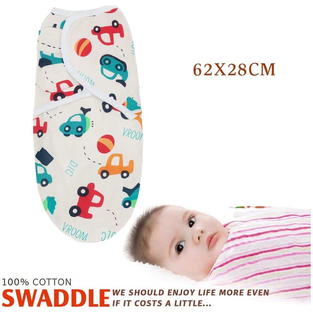 Pixie Car Print Swaddle Wrap Blanket